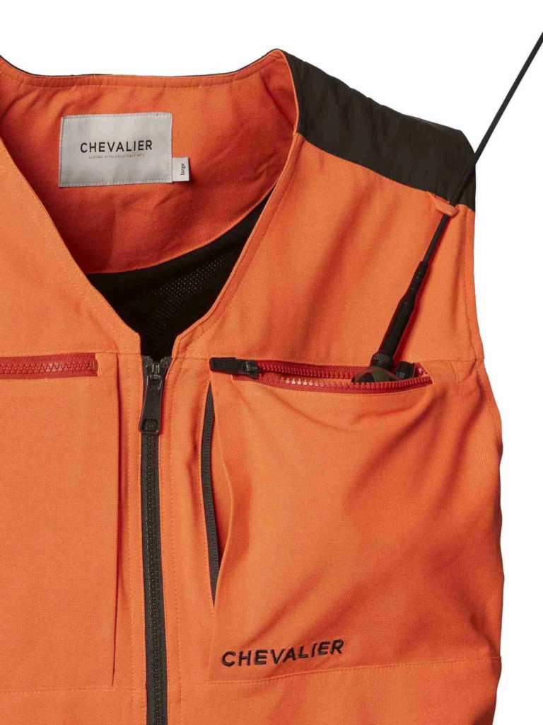 gilet-chasse-orange-chien-chevalier-gps