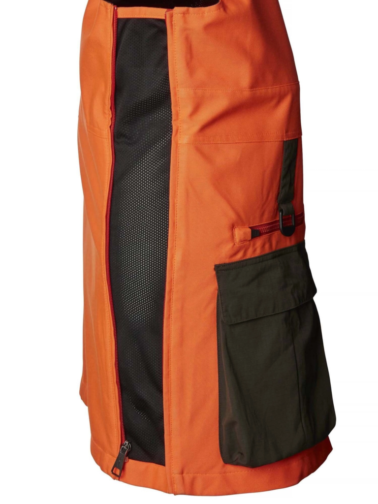 gilet-chasse-orange-chien-chevalier-soufflet