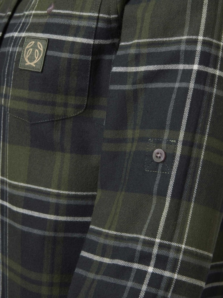 chemise-heron-flannel-femme-chevalier-vert-detail